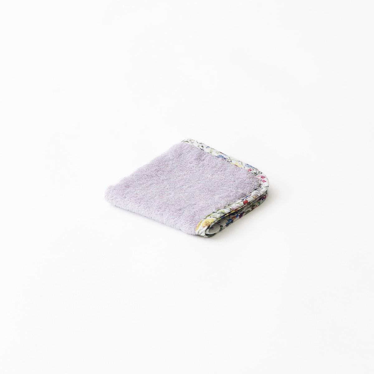 花柄パイピング タオルハンカチ