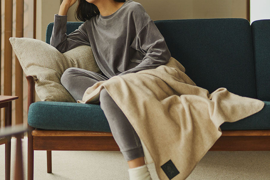 【美品】廃盤品TENERITA テネリータ オーガニックコットン キング 毛布 オーガニックコットンのブランケット: ｜オーガニックコットンタオル